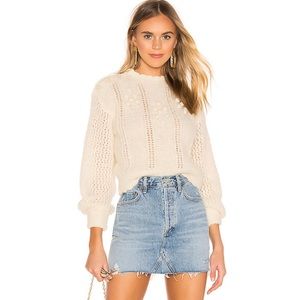 LoveShackFancy Persephone Ivory Sweater XS